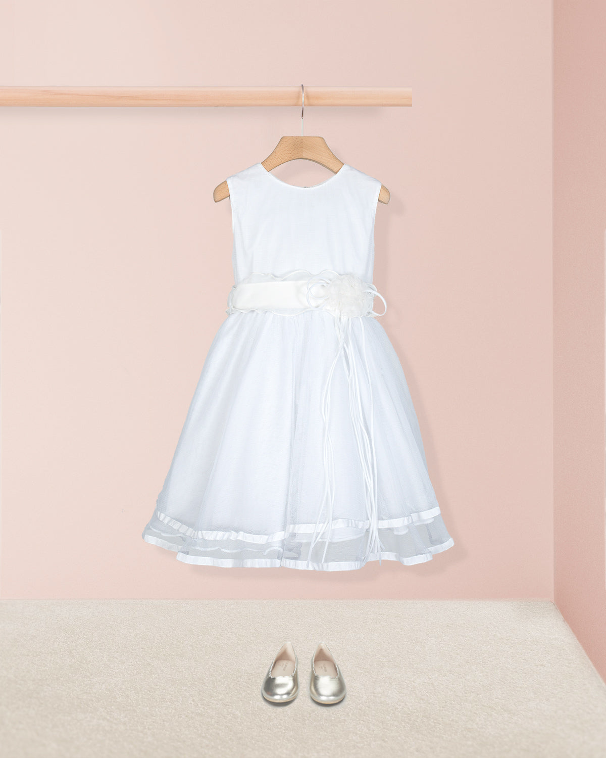 Roxanne White Tulle Dress - Dress