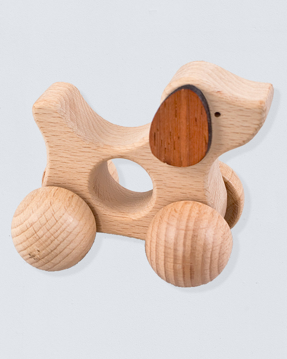 Wooden Dog Teether Toy