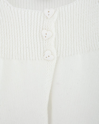 Valentine White Cardigan - Cardigan