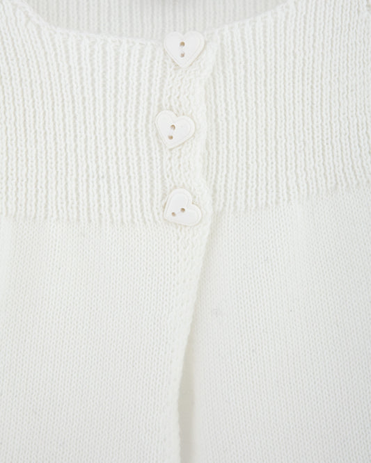 Valentine White Cardigan - Cardigan