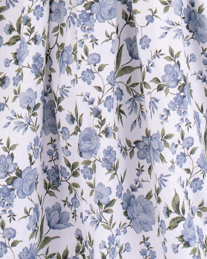 Valentine French Blue Rosebud Smock - Smocked Dress