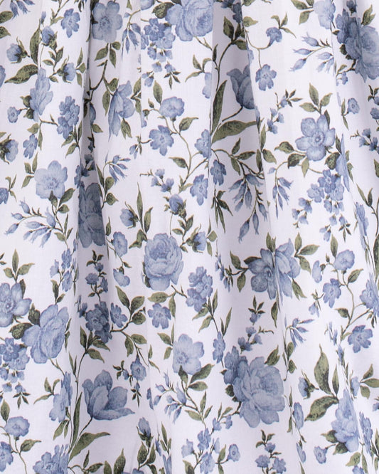 Valentine French Blue Rosebud Smock - Smocked Dress