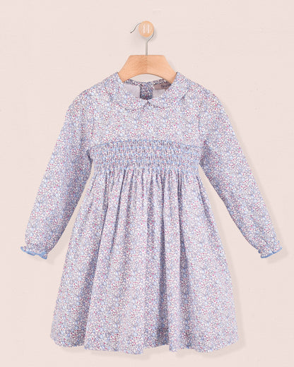 Violetta Liberty Eloise Blue Dress - Smocked Dress