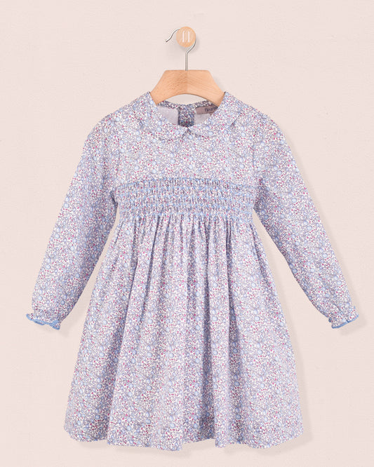 Violetta Liberty Eloise Blue Dress - Smocked Dress