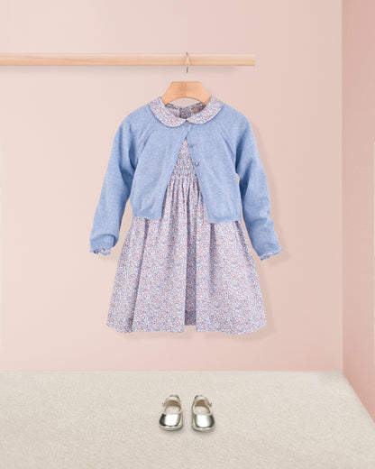 Violetta Liberty Eloise Blue Dress - Smocked Dress