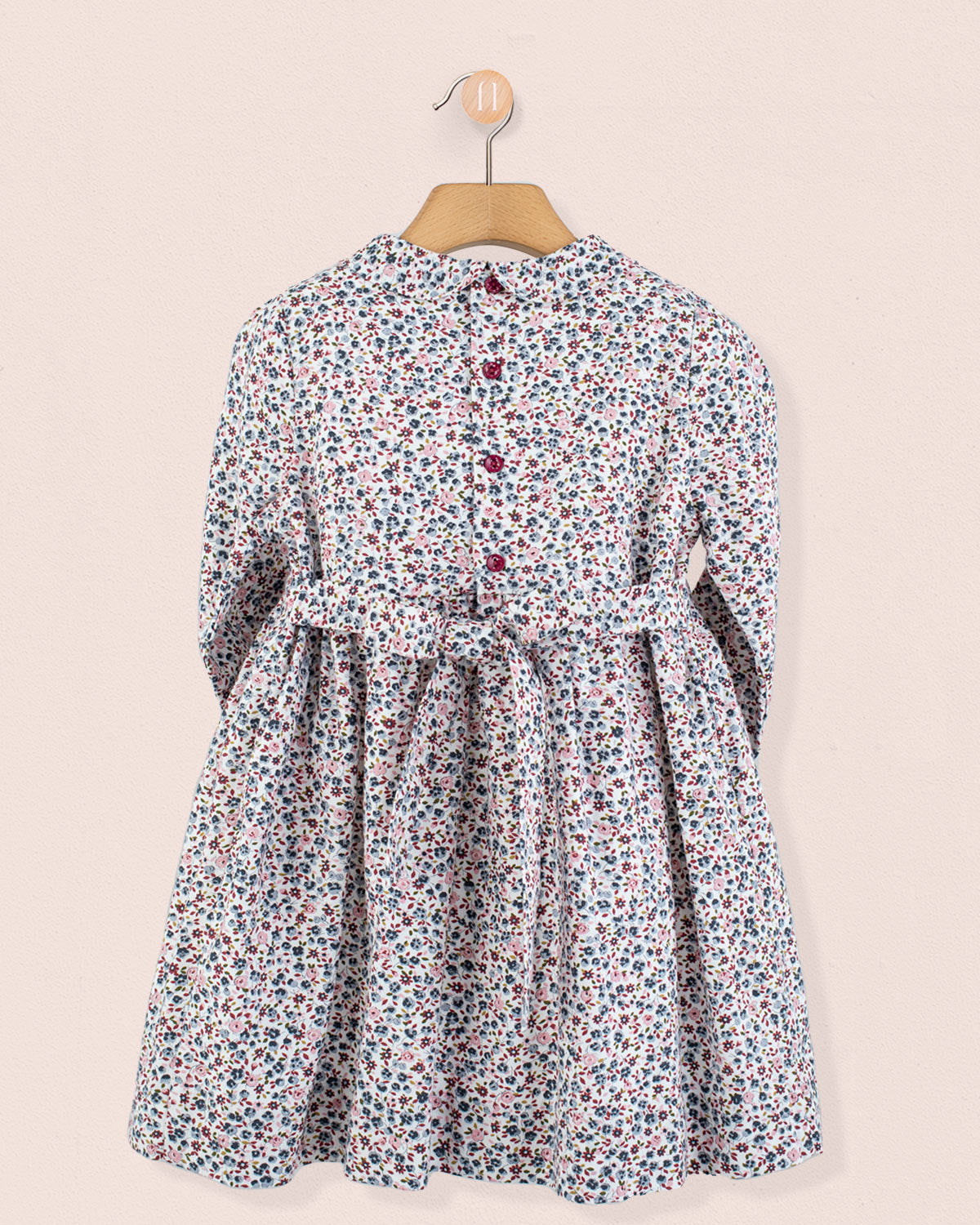 Violetta Belina Grey Floral - Smocked Dress