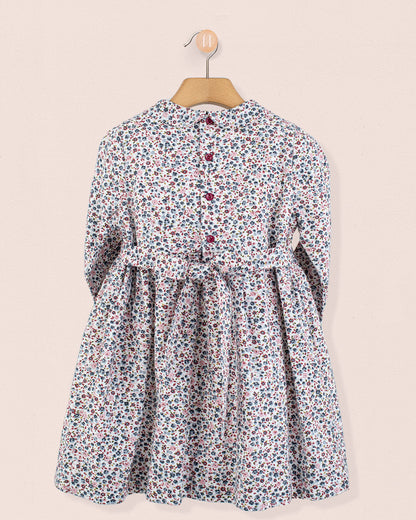 Violetta Belina Grey Floral - Smocked Dress