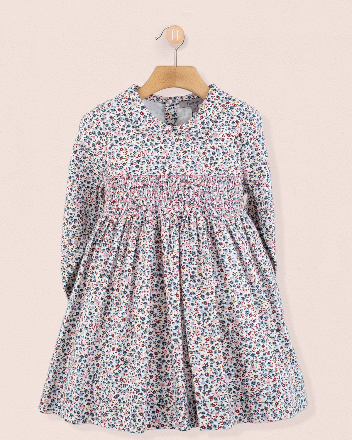 Violetta Belina Grey Floral - Smocked Dress