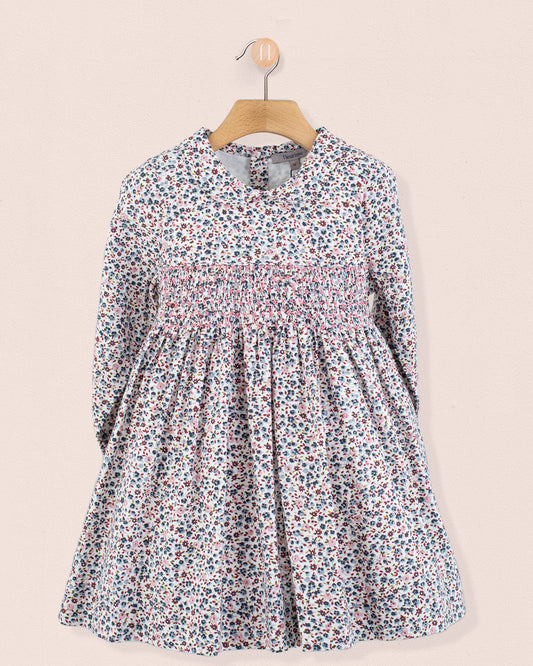 Violetta Belina Grey Floral - Smocked Dress