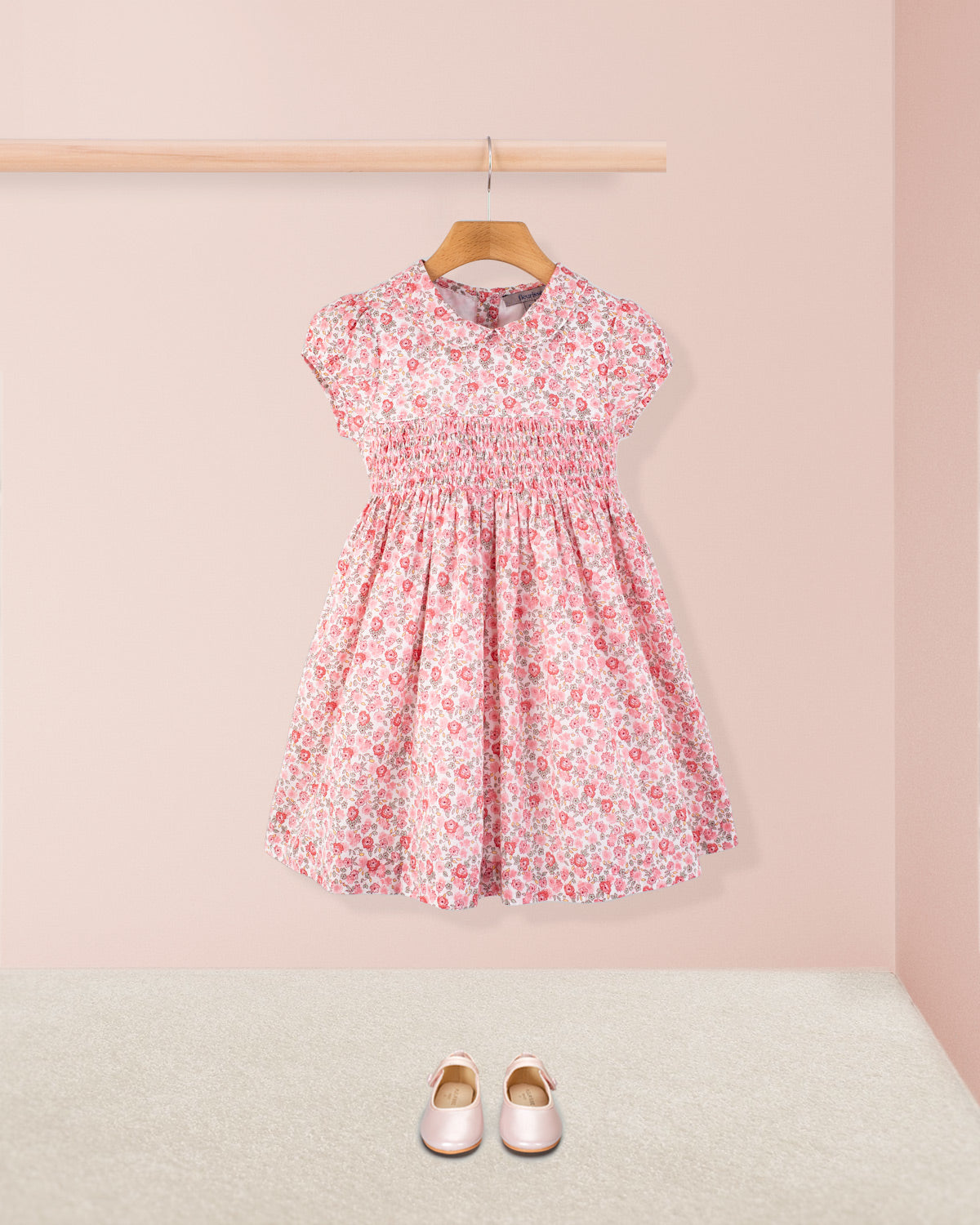 Violette French Blossom Pink - Smocked Dress