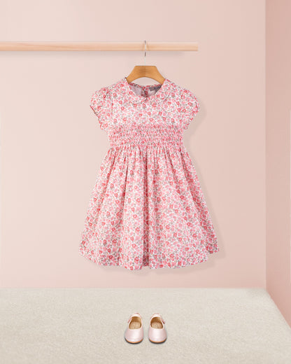 Violette French Blossom Pink - Smocked Dress