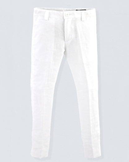 Oliver Italian White Linen Pant - Pant