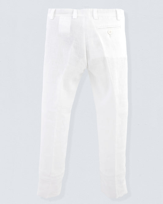 Oliver Italian White Linen Pant - Pant