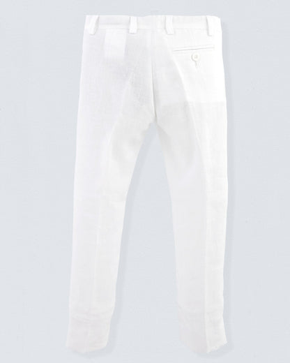 Domenico Italian White Linen Suit - Suit