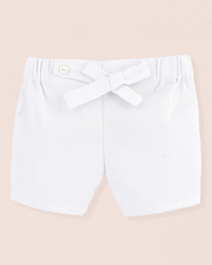 Iris Rose White Pique Shorts - Pant