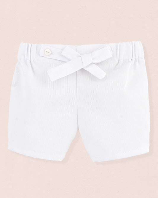 Iris Rose White Pique Shorts - Pant