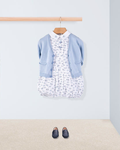 William Mini Blue Doggies Romper - Romper