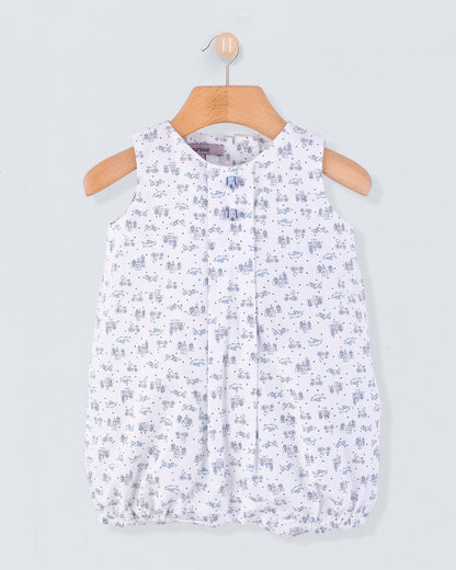 William Mini Blue Doggies Romper - Romper