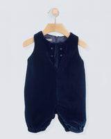 Harry Italian Navy Velvet Romper