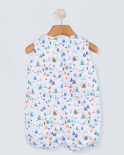 William Veneto Blue Boats Romper - Romper