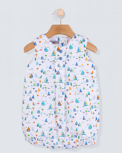 William Veneto Blue Boats Romper - Romper