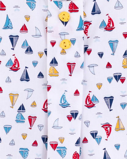 William Colorful Sailboats Romper - Romper