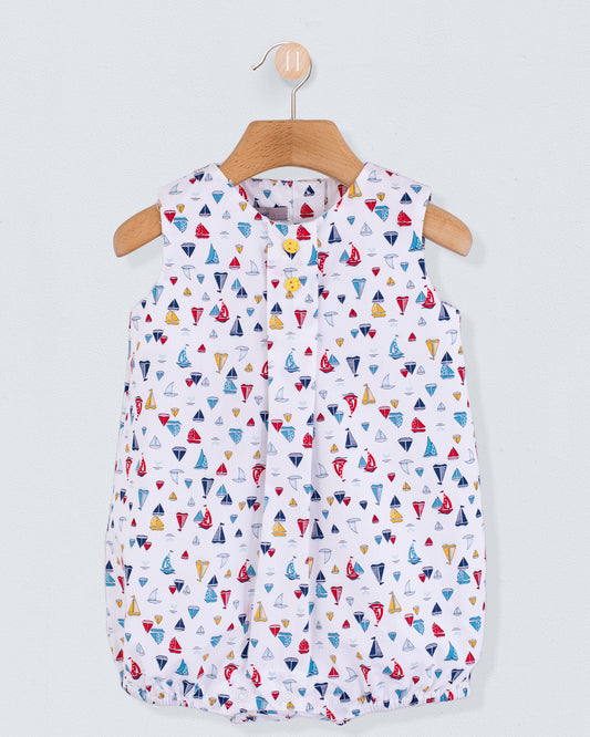 William Colorful Sailboats Romper - Romper