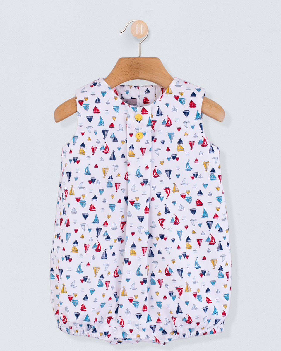 William Colorful Sailboats Romper